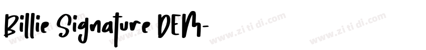 Billie Signature DEM字体转换